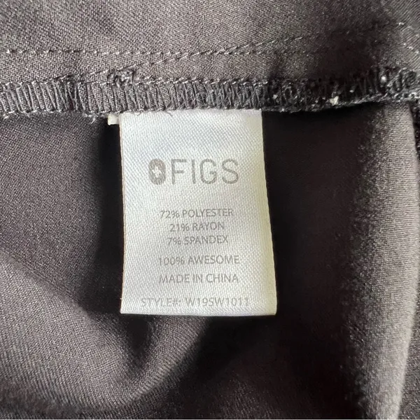 FIGS Scrub Top BLACK Kangaroo Pocket Size XL - Image 8