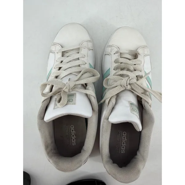 Adidas Cloudfoam Sneakers Women‎ Size 10 White Mint Green F33888 Low Top - Image 8