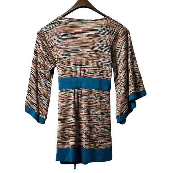Mimi Chica Women’s Long Sleeve Tie Cardigan Multicolored‎ Wrap Size Medium - Image 2