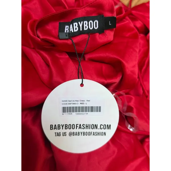 Babyboo SAMIRA MAXI DRESS - Cherry Red NWT Size Large - Image 4