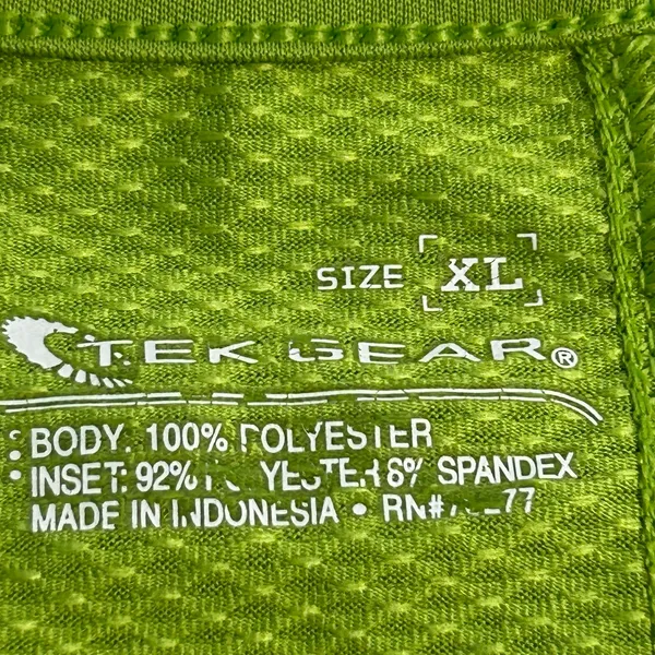 Tek Gear XL Lime Green Athletic Running Workout Performance Top - Image 3