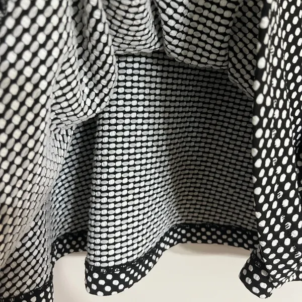 Cooperative Urban Outfitters Black White‎ Polka Dot Skater Mini Skirt Large - Image 4