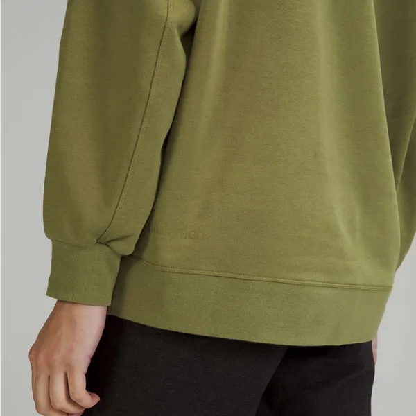 Lululemon Perfectly Oversized Crewneck in Bronze Green- Size Small - Image 3