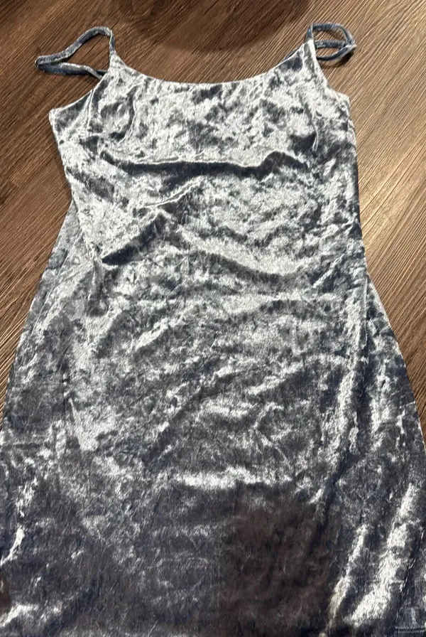 Forever 21 velvet Mini Dress blue - Image 2