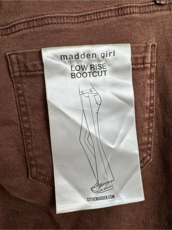 NWT Madden Girl Brown Low rise bootcut Jeans Size 7 - Image 7