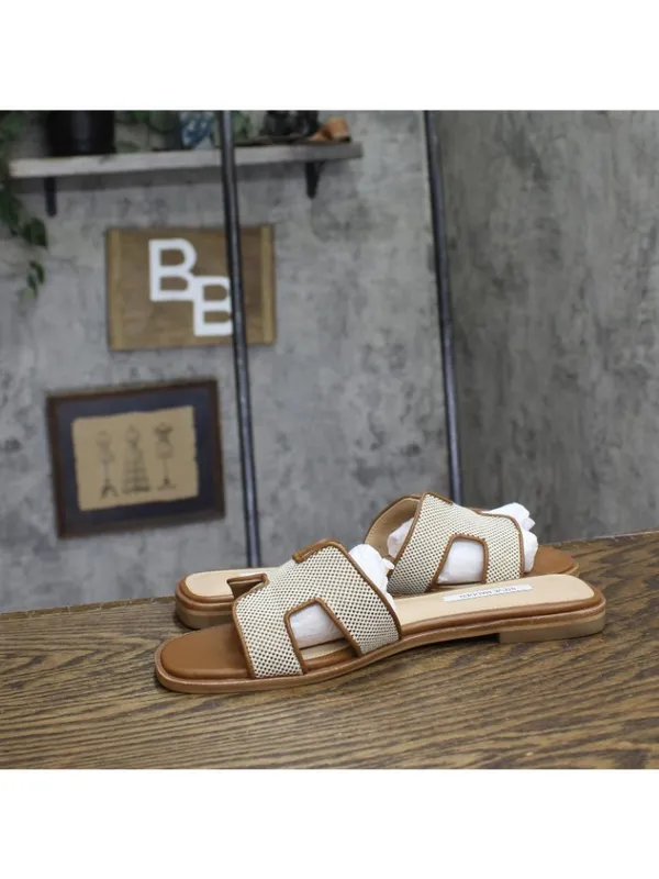 NWT Steve Madden Hadyn H-Band Sandals Slip On Natural / Cognac Check Brown 9M - Image 7
