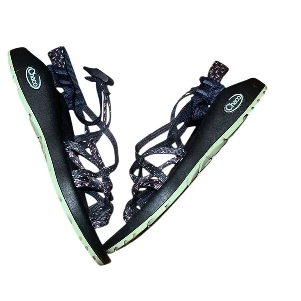 Chacos Blue and Purple Strappy Sandals Size 7 - Image 5