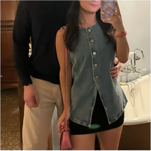 Free People Denim Vest - Image 3
