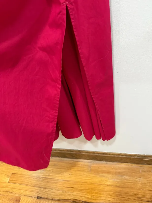 Abercrombie & Fitch Fuchsia Puff Sleeve Maxi Dress Smocked Back Cottagecore Size XS - Image 5