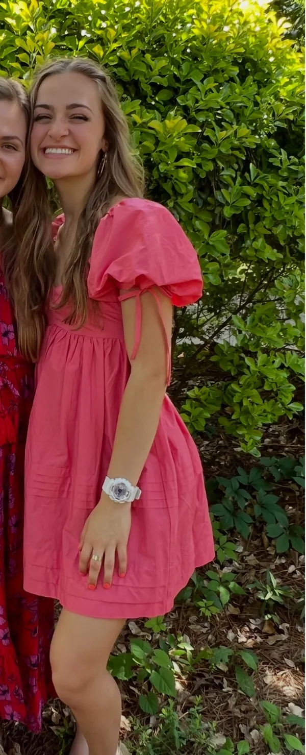 English Factory Pink Puff Sleeve Dress - Image 4