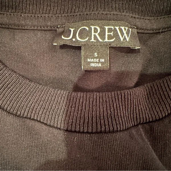 J. Crew Black Sleeveless Padded Shoulder Muscle Tee Shirt Sz‎ S - Image 3