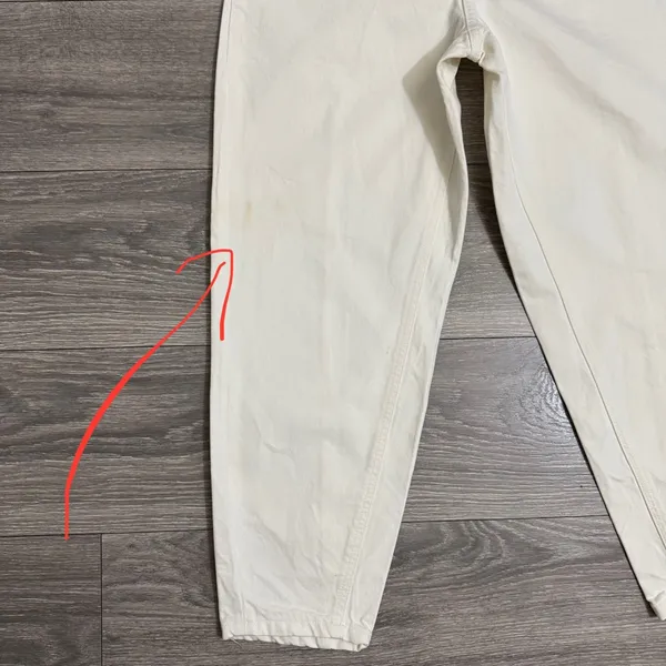 Zara The Petit Women Off White‎ Tapered High Rise Relaxed Fit Boho Jeans Size 6 - Image 15