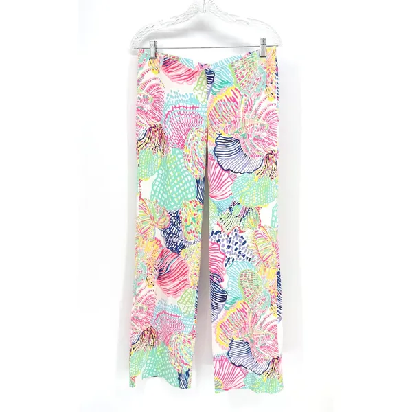 Lilly Pulitzer Georgia May Palazzo Pants Women M Multi Roar Of The‎ Seas Coastal - Image 7