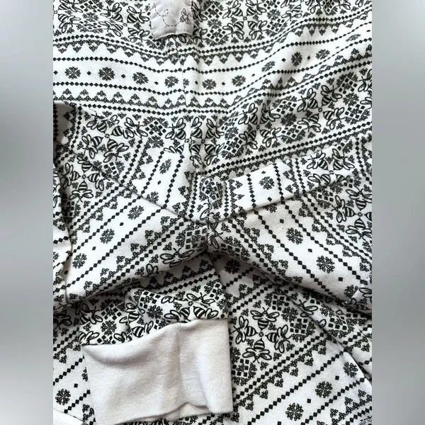 Women’s burts bees matching family jammies in fair isle ivory size M EUC - Image 3
