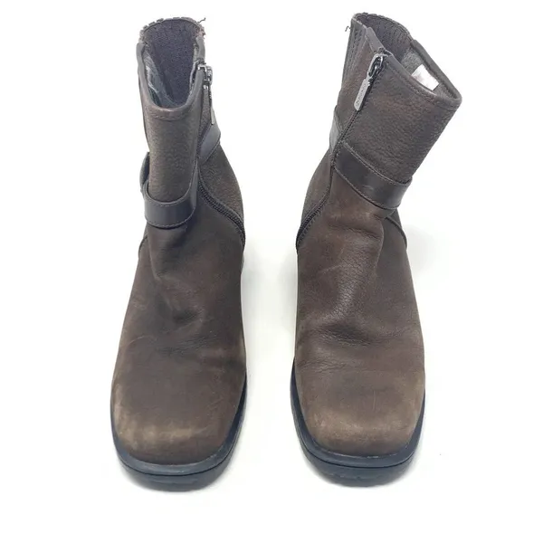 Blondo Brown‎ Waterproof Buckle Accent Chelsea Heel Boots Size US 8.5 - Image 2