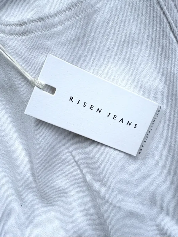 NWT Risen Jeans High Rise Distressed Wide Leg Dad Jeans White Size 3X - Image 3