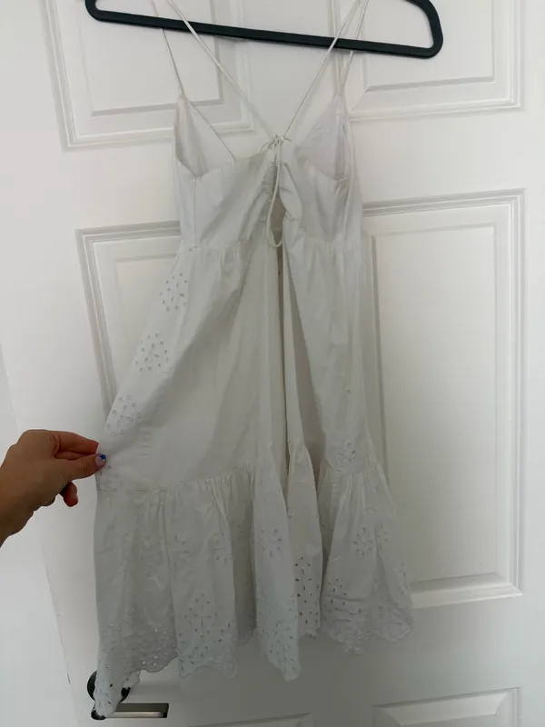 ZARA White Summer Dress - Image 3