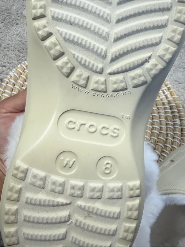 Crocs Women’s Classic Platform Fleece Lined Clogs in Bone Neutral 8 - Image 12