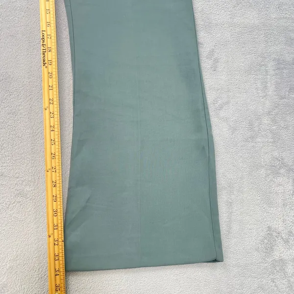 Zara Wide Leg Trousers High Waist Flowy‎ Palazzo Pant Career Sage Green Large - Image 7