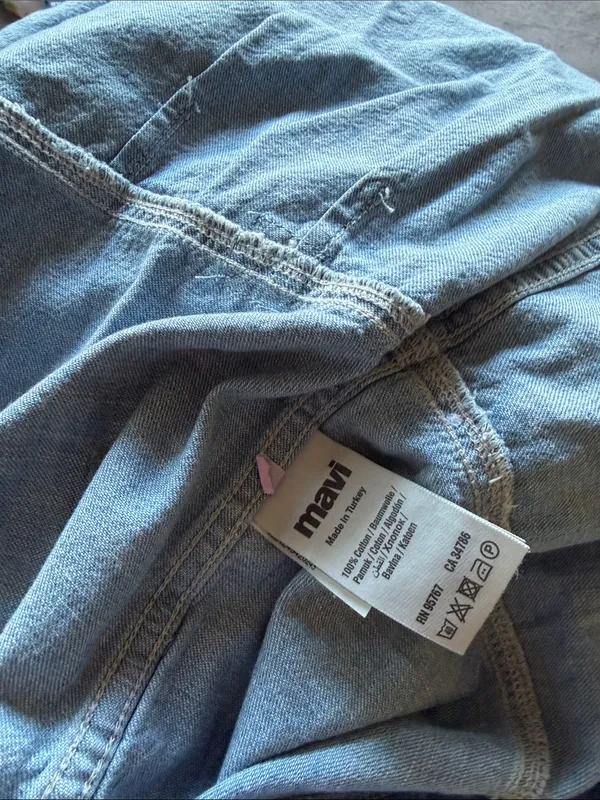 NWT MAVI Noreen Denim Romper Short Romper | Mid Vintage Light Denim - Image 9