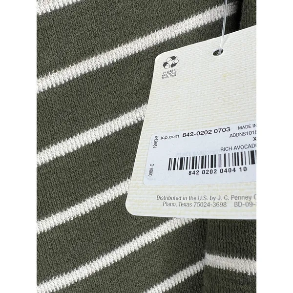 A.N.A. A New Approach olive green/cream striped long sleeve tunic NWT Size XXL - Image 4