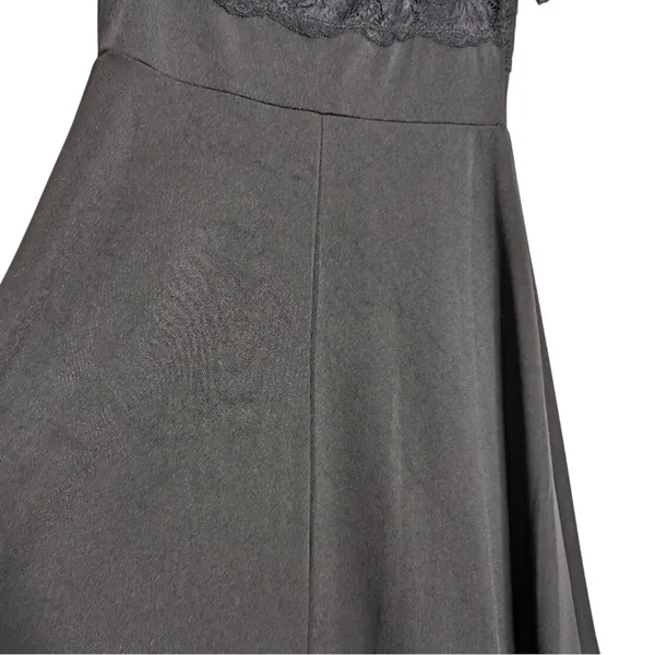 Black Lace Up Dress Off-Shoulder Grommet M Dark Romantic Whimsigoth Witchy‎ Sexy - Image 12
