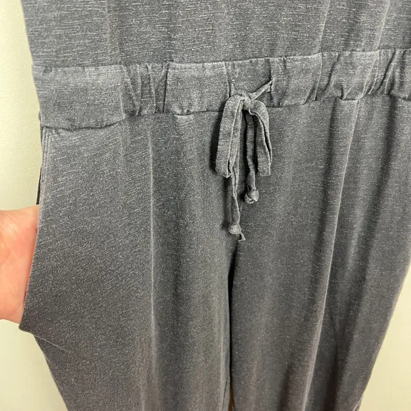 Sundry 2 Jumpsuit Womens Medium‎ Gray Jogger Sleeveless Drawstring Casual Lounge - Image 7
