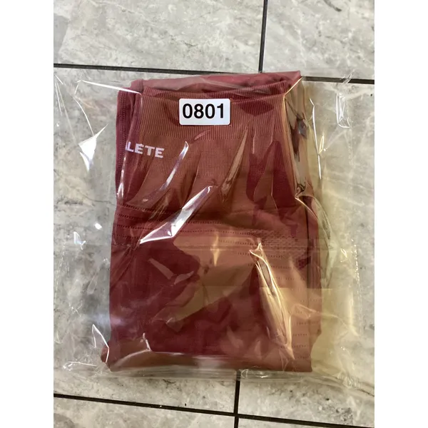 Alphalete Seamless High Rise Leggings Mauve Terracotta Activewear Womens Small - Image 7