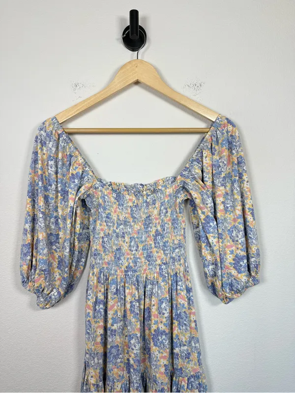 Polo Ralph Lauren Denim & Supply Floral Smocked Midi Dress Cottagecore XS - Image 8