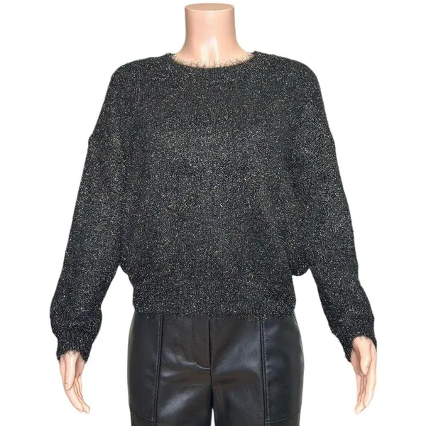 SÉZANE Zephir Oversized Knit Jumper, Black, XS - Image 6