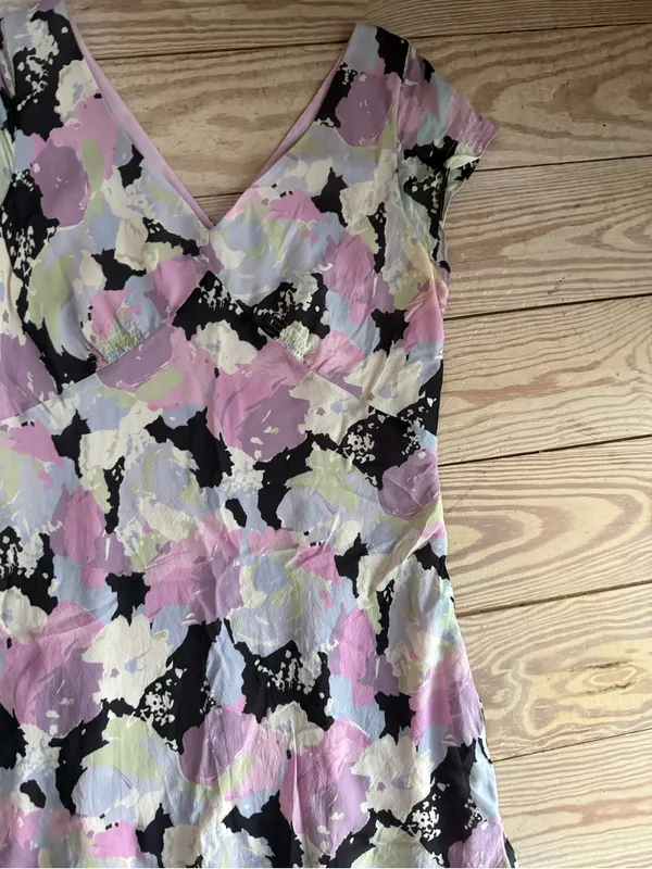 Ann Taylor Silk Floral Midi Dress Size 12 - Image 3