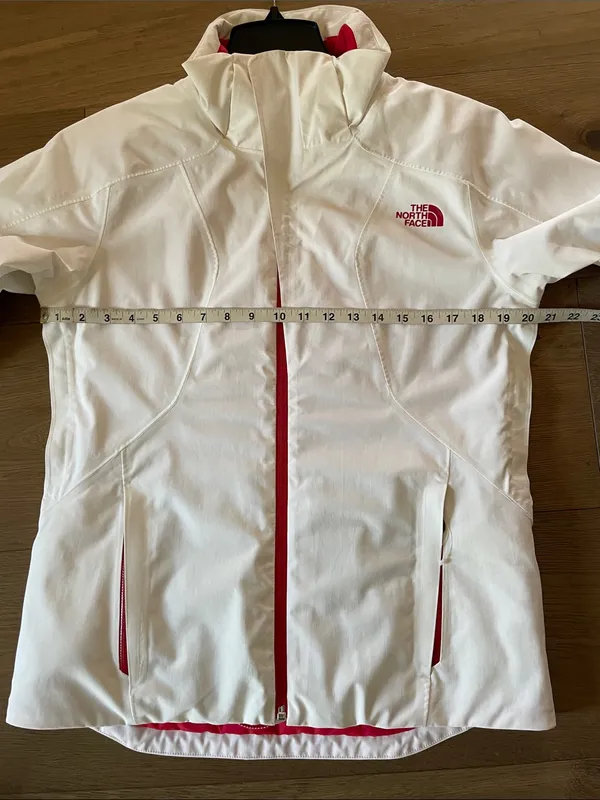 The North Face HyVent RECCO Jacket Women’s Size Medium White/Pink Full Zip - Image 6
