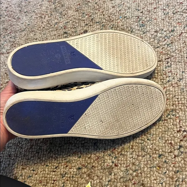 Rothy's Blue and White Slip-On Sneakers - Image 5