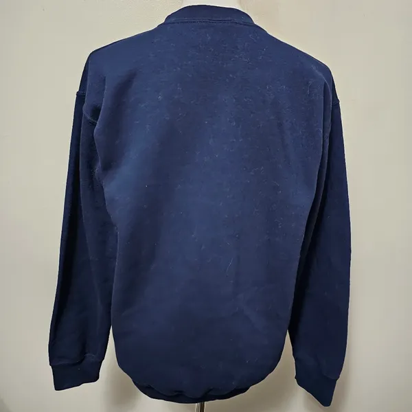 Gildan Navy Fishing Bears Unisex Crewneck Fleece Sweatshirt Size Small - Image 4