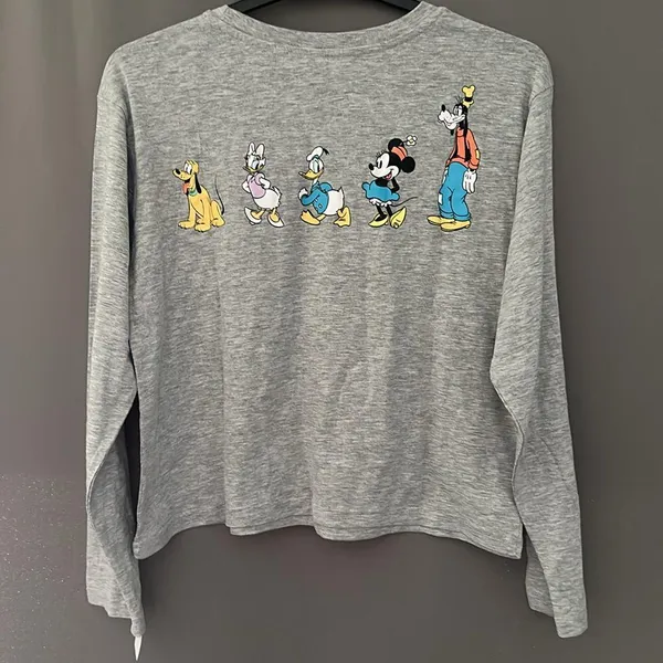 Disney Gray Long Sleeve with Mickey Mouse - Image 3