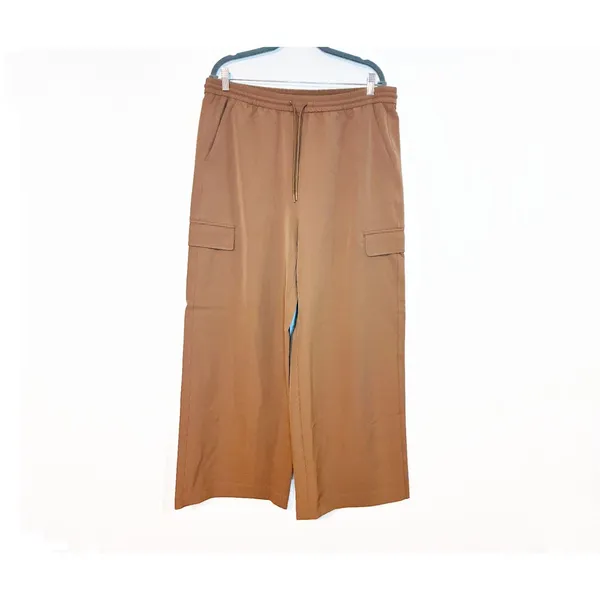 Athleta Promenade Wide Leg Cargo Pants – Walnut Brown – Size L - Image 2