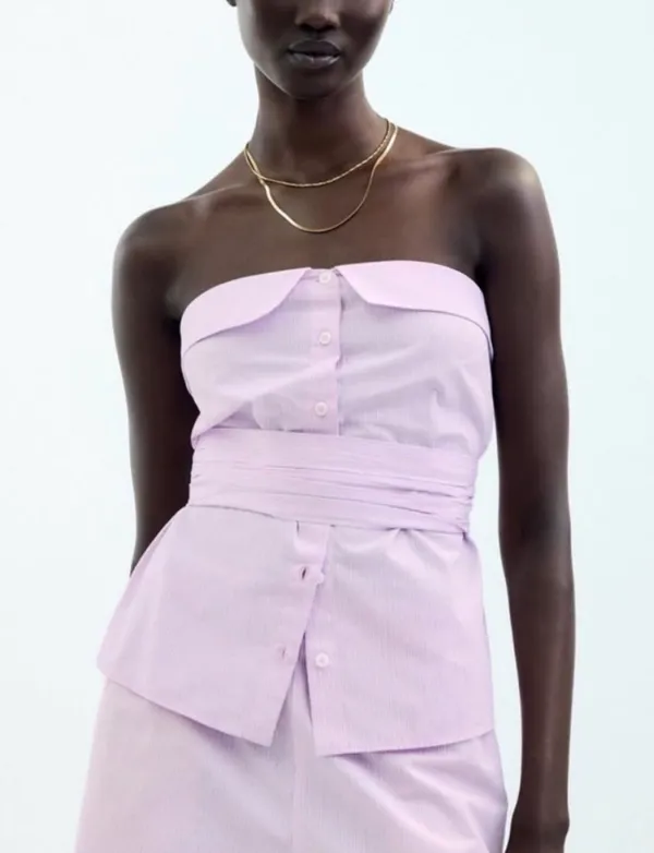 Strapless Striped ZARA Top - Image 3