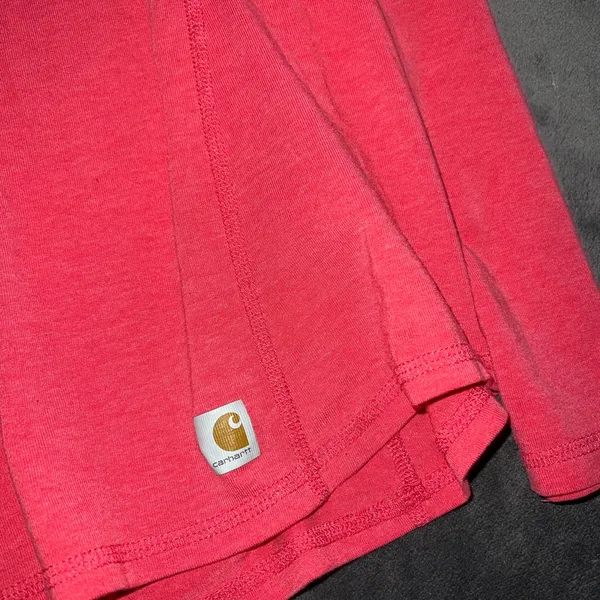 Carhartt Force Delmont Quarter Zip Shirt Size Medium (8-10) - Image 5