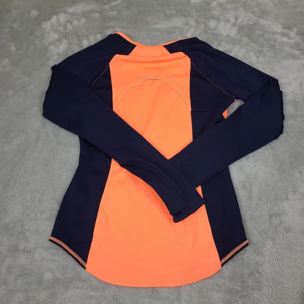 Athleta Running Wild Mix Crew, Cosmic Orange‎ Dress Blue, Size Small - Image 6