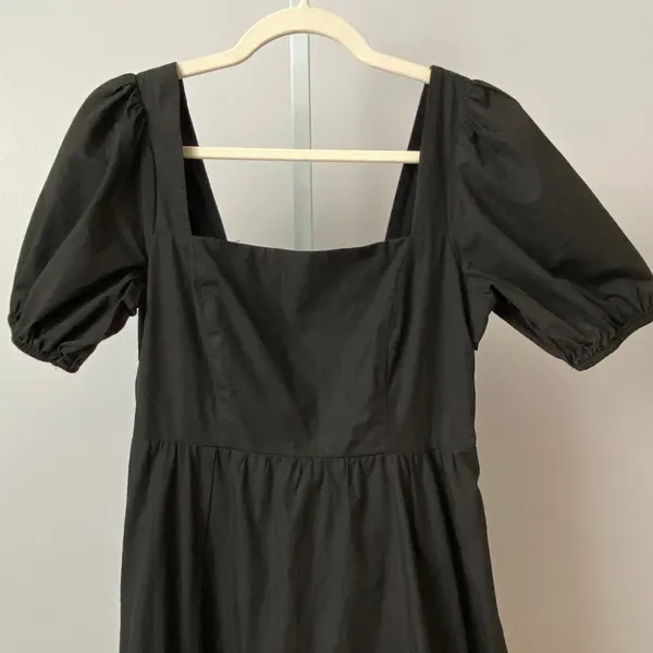 ASTR The‎ Label S Black Midi Dress Puff Sleeve Whimsigoth MinimalistParty - Image 2