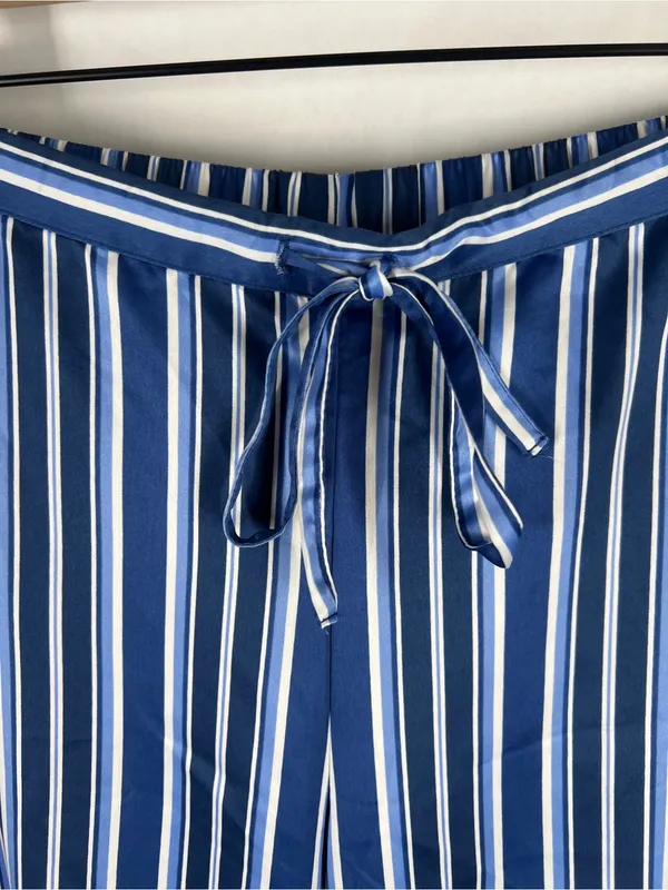 Lauren Ralph Lauren Gatsby II Striped Satin Pajama Lounge Pants Size M - Image 3