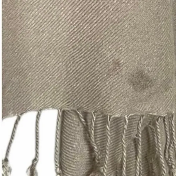 Women’s Bundle 3 Oblong Scarfs Solid Neutral Color Fringe Tan Orange Brown Tan - Image 13