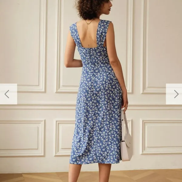 RIHOAS The Single-breasted Floral Midi Dress 3 - Image 3