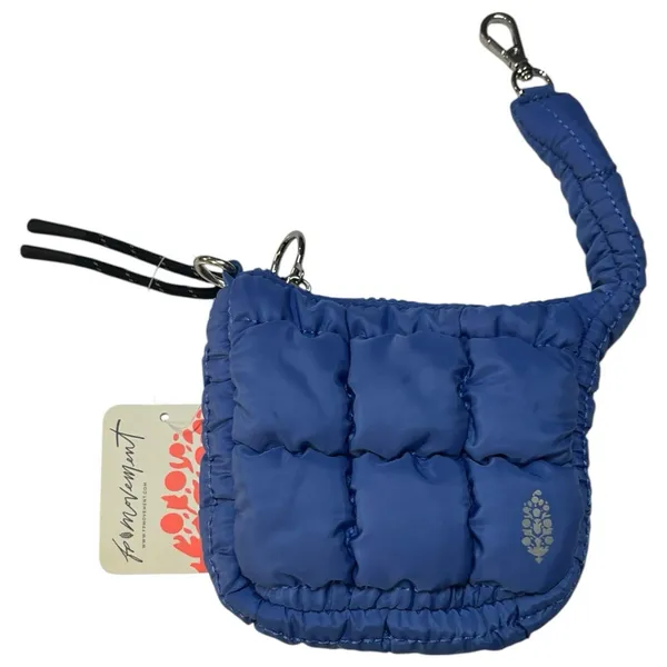 Free People Movement Quilted Micro Pouch Wristlet Bag Blueberry Logo Puffer - Image 8