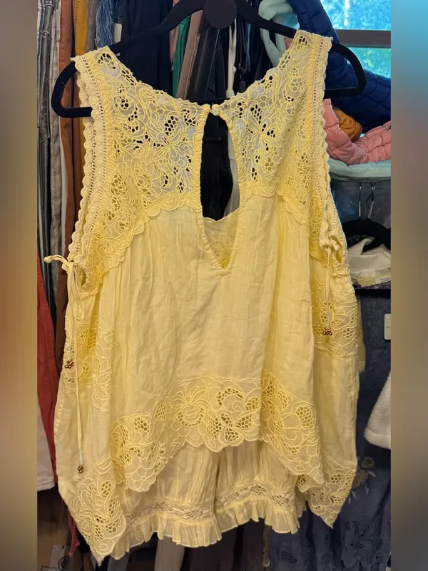 NWT Free People FP Intimately Eye Catcher Bloomsie Romper Double Butter - XS *IR - Image 9