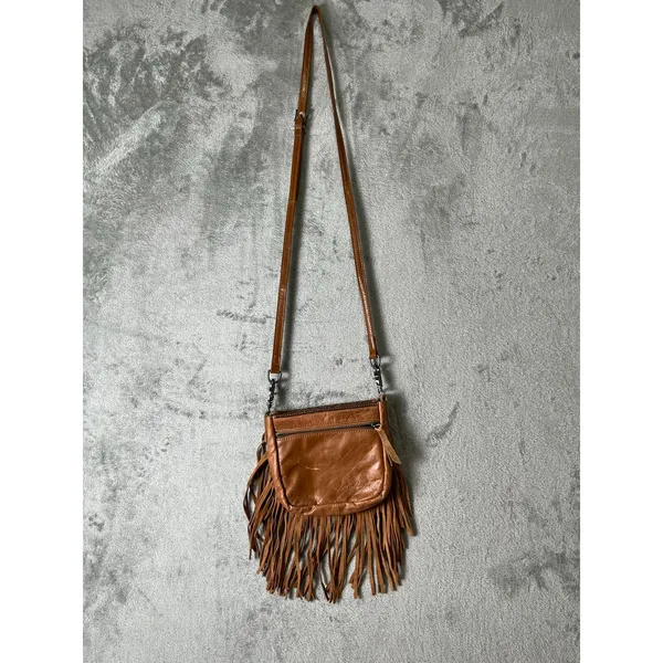Montana West Western Tooled Leather Fringe Crossbody Bag Boho Festival Purse - Image 3