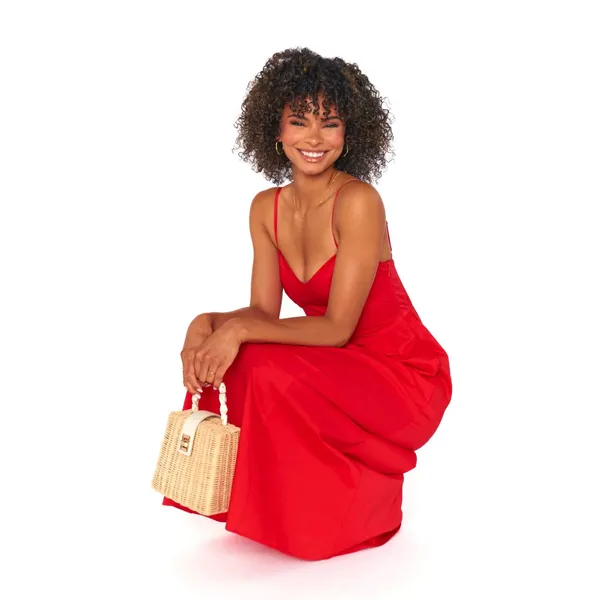 Show Me Your Mumu Allegra Midi Dress Womens M Red Spaghetti Strap Pockets FLAW - Image 4