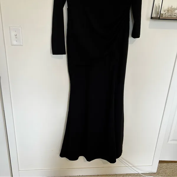 Lulus Black‎ Elegant Sensation Asymmetrical Pleated Maxi Dress Size XL - Image 7