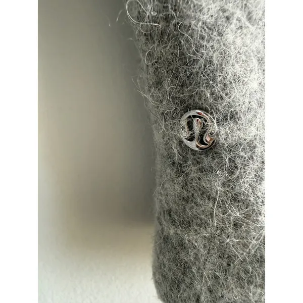 Lululemon Alpaca Wool Blend Cropped Cardigan Sweater Grey XS LW3HQWS - Image 5