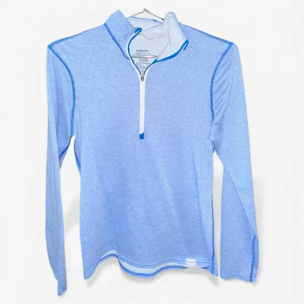 Patagonia Capilene 3 Midweight Women’s S Blue Quarter Zip Base Layer Pullover - Image 3